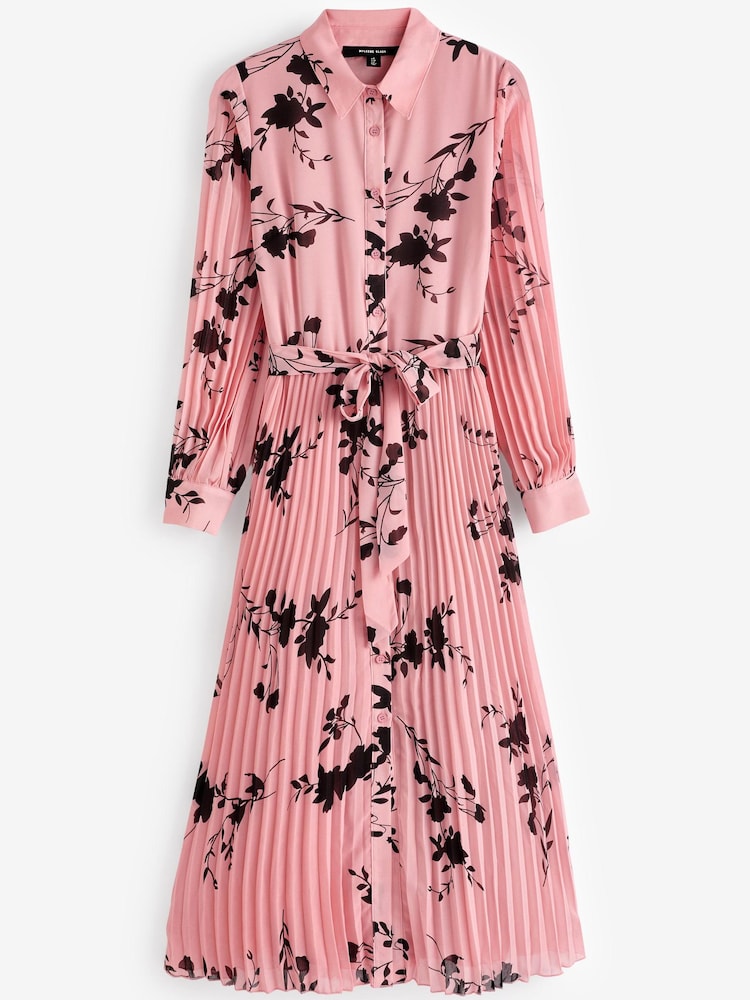 Myleene Klass Pink Pleated Shirt Dress - Image 5 of 5
