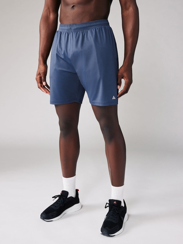 Синий - Textured Active Gym Shorts - Изображение 2 из 10 Синий - Textured Active Gym Shorts - Изображение 2 из 10