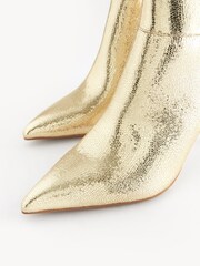 Gold Forever Comfort® Point Toe Heeled Ankle Boots - Image 6 of 6