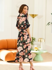 Myleene Klass Floral Print Wrap Dress - Image 2 of 6