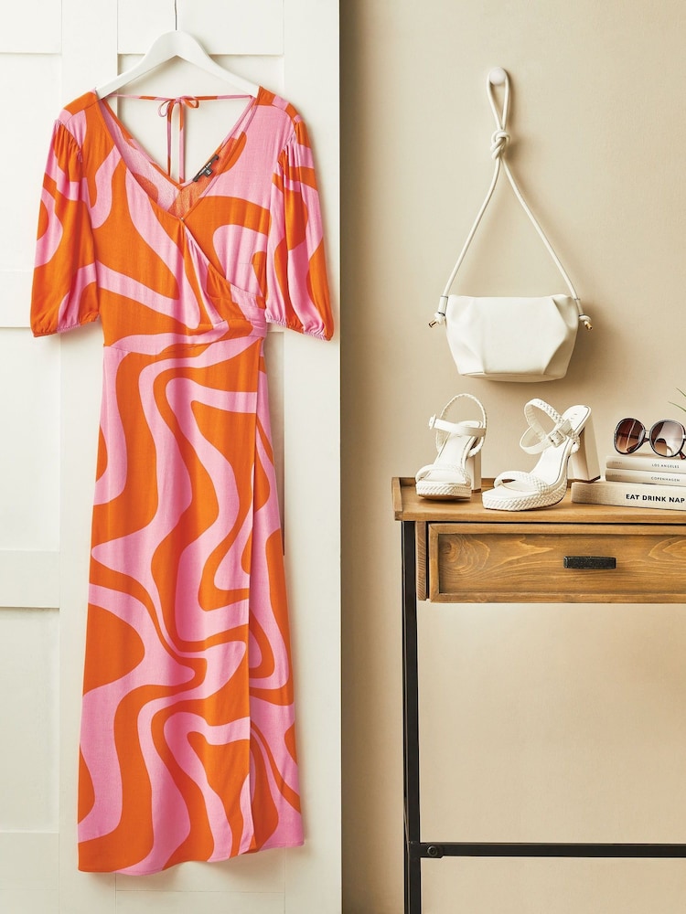 Rose - Myleene Klass Robe portefeuille imprimée - Image 5 of 6