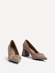 Linzi Beige Jules Court Heels with Pointed Toe - Image 3 of 5