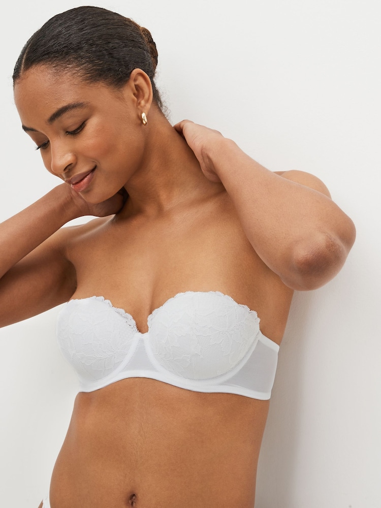 Blue/White Lace Light Pad Strapless Multiway Bras 2 Pack - Image 1 of 9