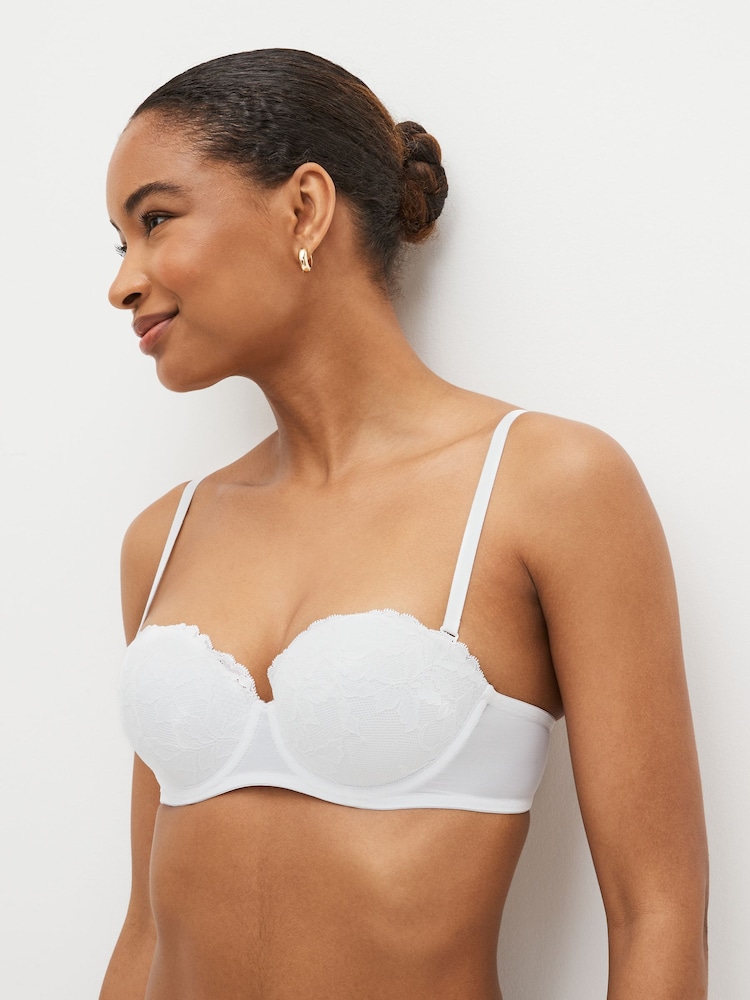 Blue/White Lace Light Pad Strapless Multiway Bras 2 Pack - Image 3 of 9
