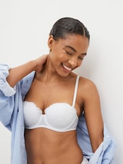 Blue/White Lace Light Pad Strapless Multiway Bras 2 Pack - Image 4 of 9