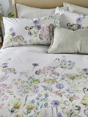 Voyage White Morning Chorus 100% Cotton Duvet Cover Set - Image 2 of 4