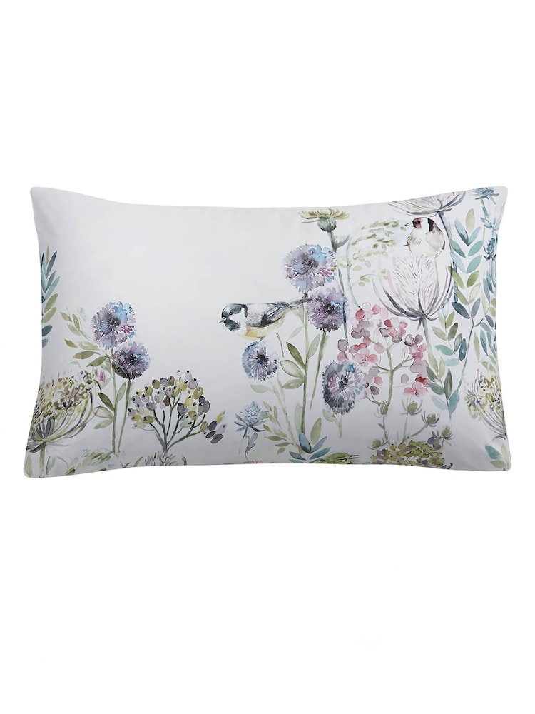 Voyage White Morning Chorus 100% Cotton Duvet Cover Set - Image 4 of 4