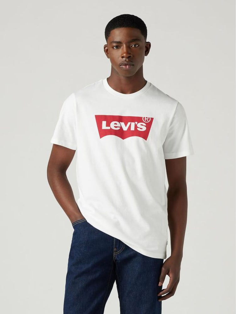 Levi's® White Standard Housemark 100% Cotton T-Shirt - Image 1 of 4