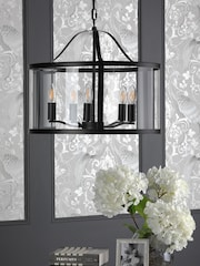 Laura Ashley Black Harrington Pendant 5 Light Ceiling Light - Image 2 of 3