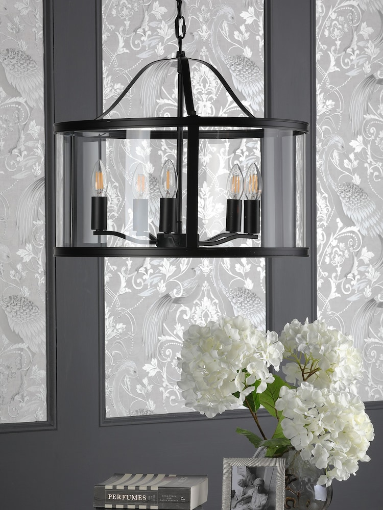 Laura Ashley Black Harrington Pendant 5 Light Ceiling Light - Image 2 of 3