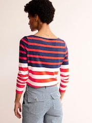Boden Blue Ella 100% Cotton Long Sleeve Breton T-Shirt - Image 2 of 5