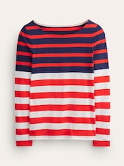 Boden Blue Ella 100% Cotton Long Sleeve Breton T-Shirt - Image 5 of 5
