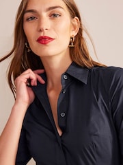 Boden Navy Saskia Stretch Cotton Shirt - Image 2 of 5