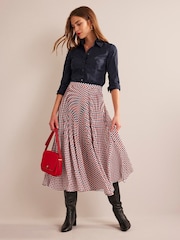 Boden Navy Saskia Stretch Cotton Shirt - Image 4 of 5