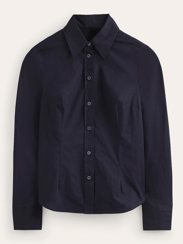 Boden Navy Saskia Stretch Cotton Shirt - Image 5 of 5