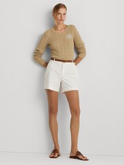 Ralph Lauren Montiva Button Trim Cable Knit Jumper - Image 6 of 9