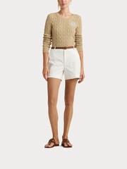 Ralph Lauren Montiva Button Trim Cable Knit Jumper - Image 7 of 9