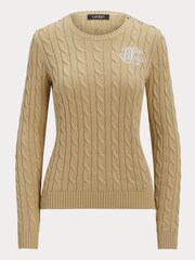 Ralph Lauren Montiva Button Trim Cable Knit Jumper - Image 9 of 9