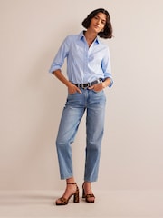 Boden Light Blue Chrome Sienna 100% Cotton Shirt - Image 4 of 5
