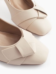 Bone Cream Forever Comfort® Square Toe Bow Court Shoes - Image 8 of 8