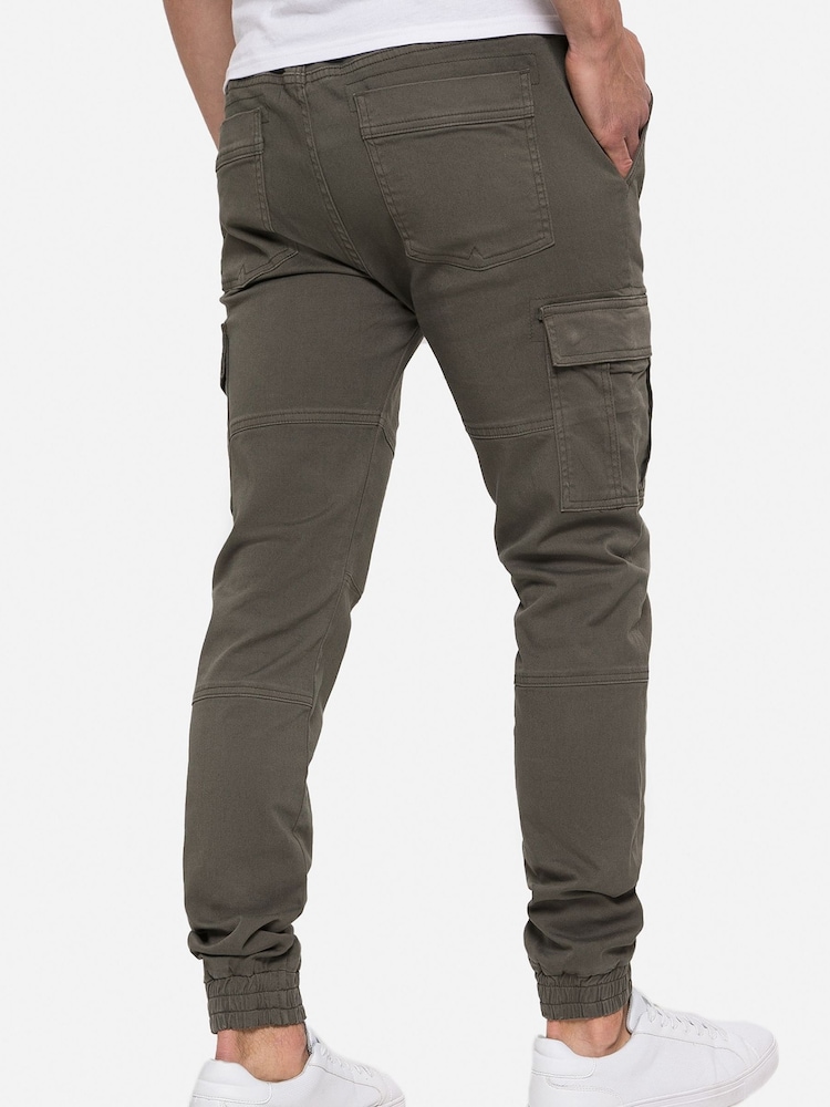 Threadbare Green Cuffed Cargo Trousers - Image 2 of 4