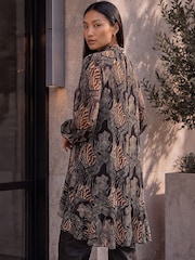 Roman Animal Black Longline Tunic - Image 3 of 4