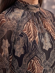 Roman Animal Black Longline Tunic - Image 4 of 4