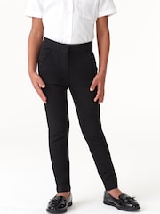 Black Frill Detail Stretch Skinny Trousers (3-16yrs) - Image 1 of 5