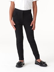 Black Frill Detail Stretch Skinny Trousers (3-16yrs) - Image 3 of 5
