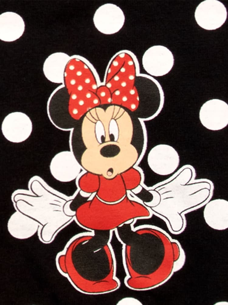 Character Black Kids Minnie Mouse Disney 100% Cotton Pyjamas - Image 5 of 5
