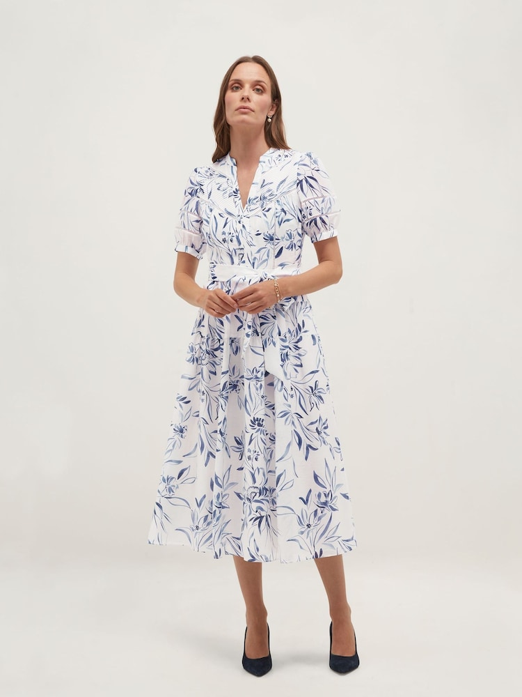 Hobbs White Annabella Dress - Image 1 of 5 Hobbs White Annabella Dress - Image 1 of 5