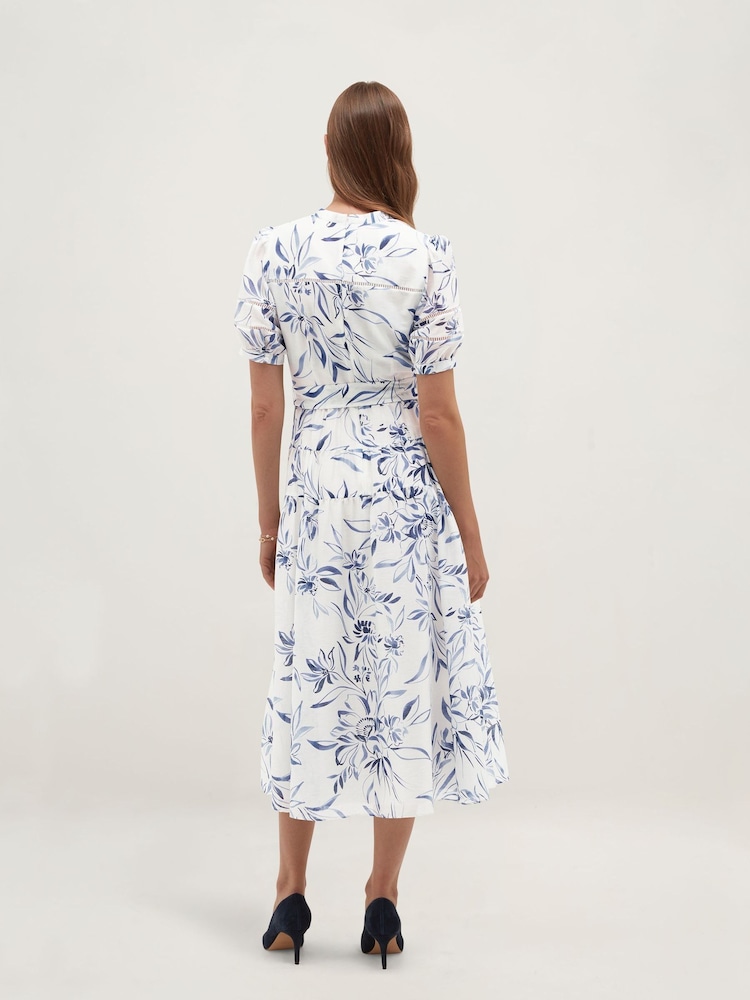 Hobbs White Annabella Dress - Image 2 of 5 Hobbs White Annabella Dress - Image 2 of 5