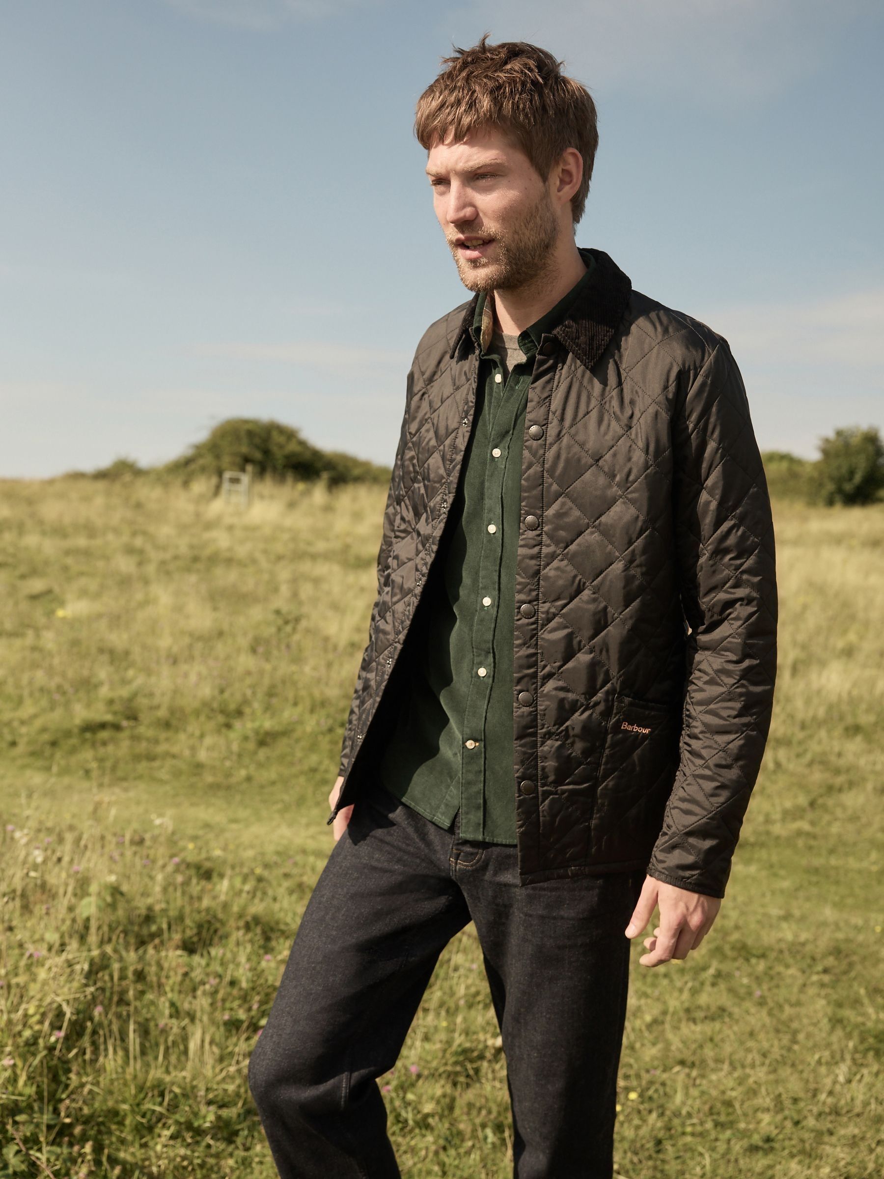 Barbour Black Heritage Liddesdale Slim Fit Quilted Jacket