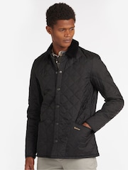 Barbour® Black Heritage Liddesdale Slim Fit Quilted Jacket - Image 3 of 10