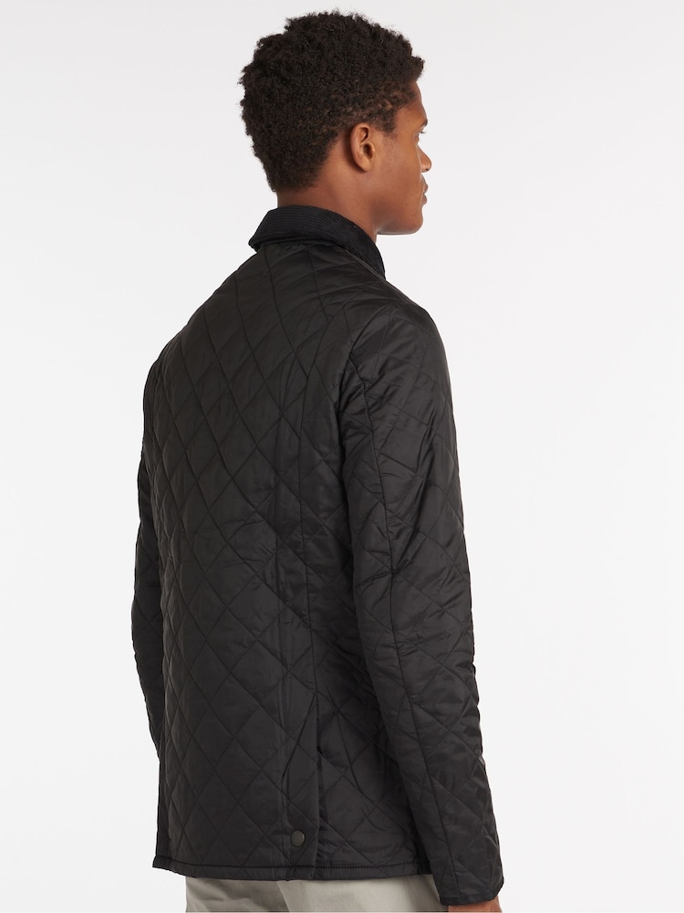Barbour® Black Heritage Liddesdale Slim Fit Quilted Jacket - Image 4 of 10