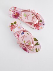 Baker by Ted Baker Floral Printed Bow Flip Flops - Image 6 of 6