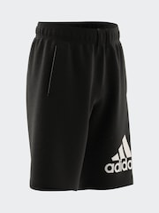 adidas Black Essentials Big Logo 100% Cotton Shorts - Image 8 of 11