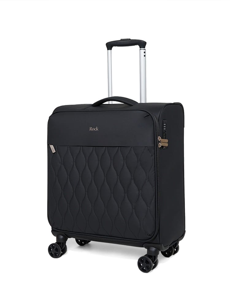Rock Luggage Black Ember 8 Wheel Hardshell Suitcase - Image 2 of 5 Rock Luggage Black Ember 8 Wheel Hardshell Suitcase - Image 2 of 5