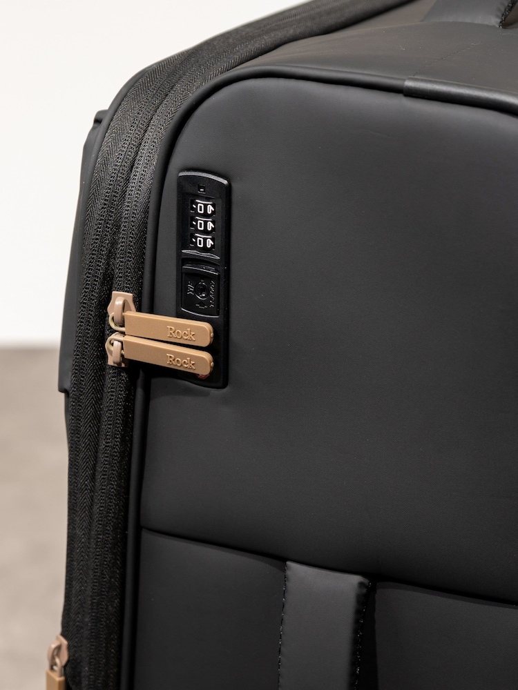 Rock Luggage Black Ember 8 Wheel Hardshell Suitcase - Image 5 of 5 Rock Luggage Black Ember 8 Wheel Hardshell Suitcase - Image 5 of 5