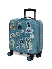 Rock Luggage Blue Pebble Kids Dino Underseat Suitcase - Image 2 of 6