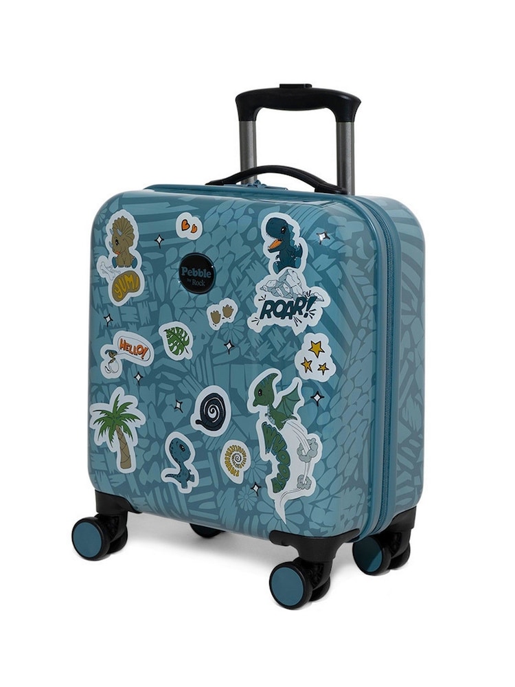 Rock Luggage Blue Pebble Kids Dino Underseat Suitcase - Image 2 of 6 Rock Luggage Blue Pebble Kids Dino Underseat Suitcase - Image 2 of 6