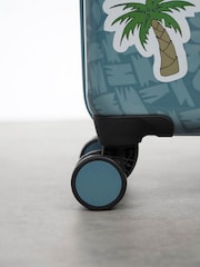 Rock Luggage Blue Pebble Kids Dino Underseat Suitcase - Image 6 of 6