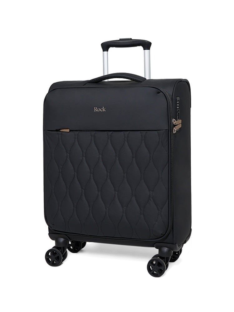 Rock Luggage Black Ember 8 Wheel Hardshell Suitcase - Image 1 of 5 Rock Luggage Black Ember 8 Wheel Hardshell Suitcase - Image 1 of 5