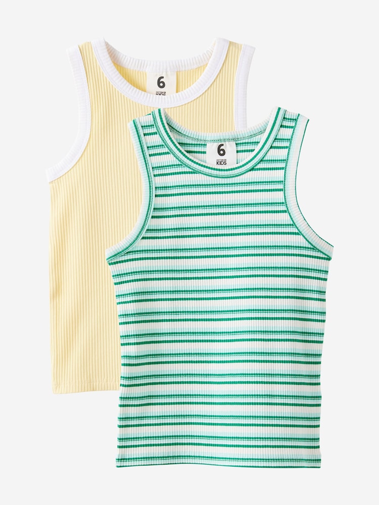 Cotton On Fitted Essential Tank Top 2 Pack - 3的图像1｝