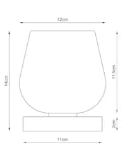 Smoke Grey Cooper Small Touch Lamp - Image 5 of 5