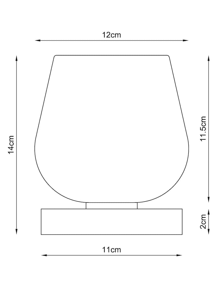 Smoke Grey Cooper Small Touch Lamp - Image 5 of 5