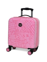 Rock Luggage Pink Pebble Kids Dino Underseat Suitcase - Image 1 of 6
