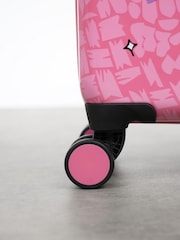 Rock Luggage Pink Pebble Kids Dino Underseat Suitcase - Image 4 of 6