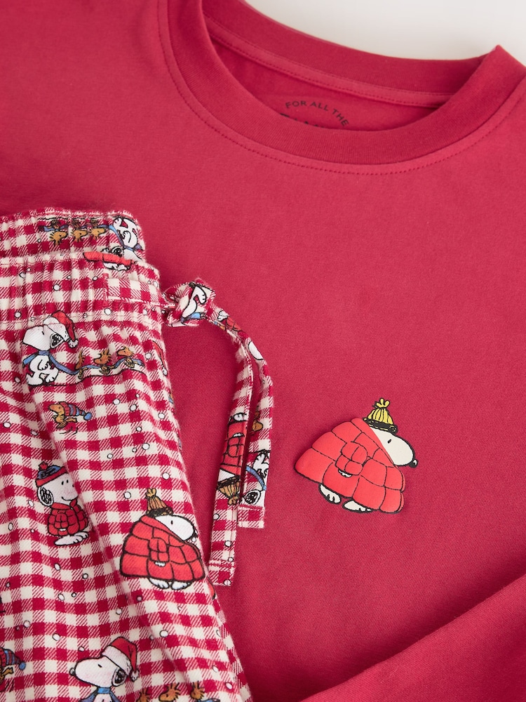 Snoopy, rot kariert - Langarm-Set - Passendes Weihnachts-Pyjama-Set für die ganze Familie - Bild 11 von 11 Snoopy, rot kariert - Langarm-Set - Passendes Weihnachts-Pyjama-Set für die ganze Familie - Bild 11 von 11