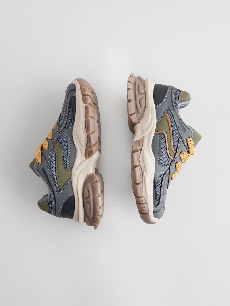 marine - Mesh Panel À lacets Trainers - Image 2 de 6